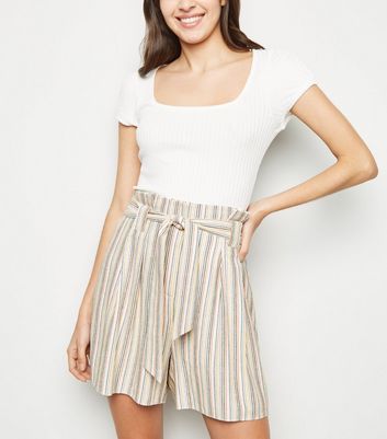 high waisted shorts linen