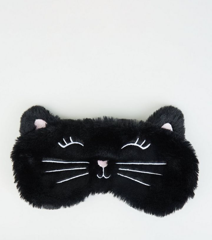 Masque De Sommeil Noir Doux Design Chat New Look