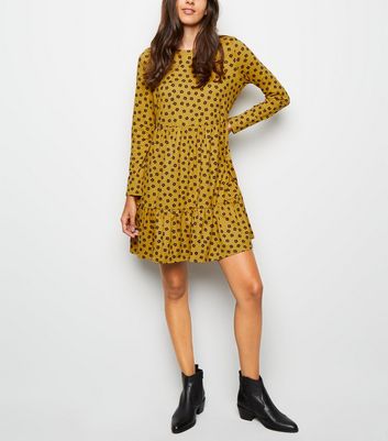 new look mustard dress