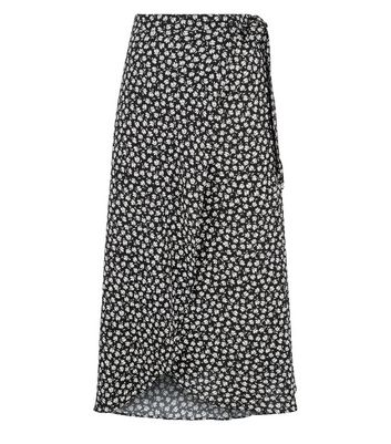 black and white midi skirt new look