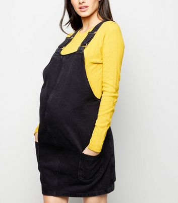 new look denim pinafore