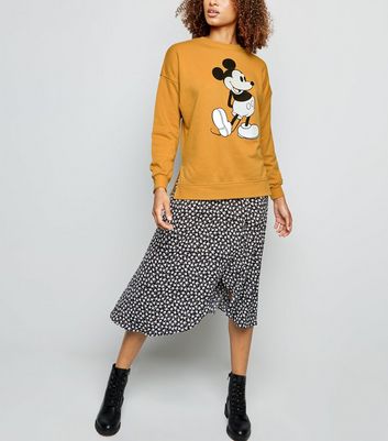 mustard mickey mouse jumper