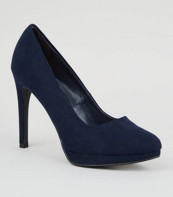 New look navy court shoes best sale