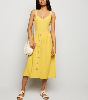 New look yellow midi clearance dress