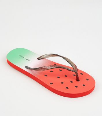 watermelon flip flops