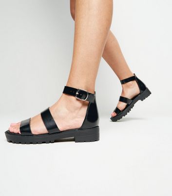 black strappy sandals new look
