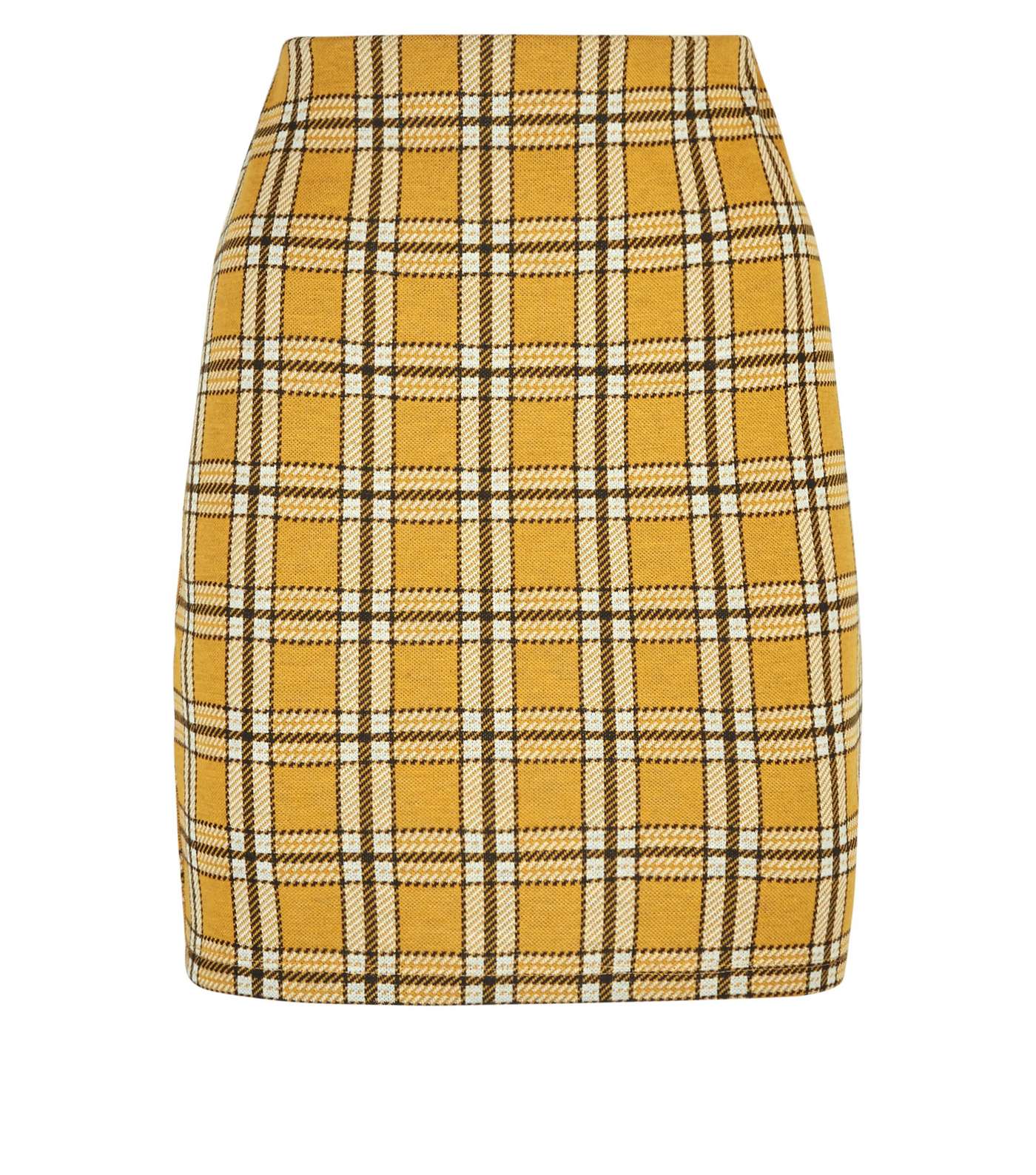 Yellow Check Tube Skirt  Image 4