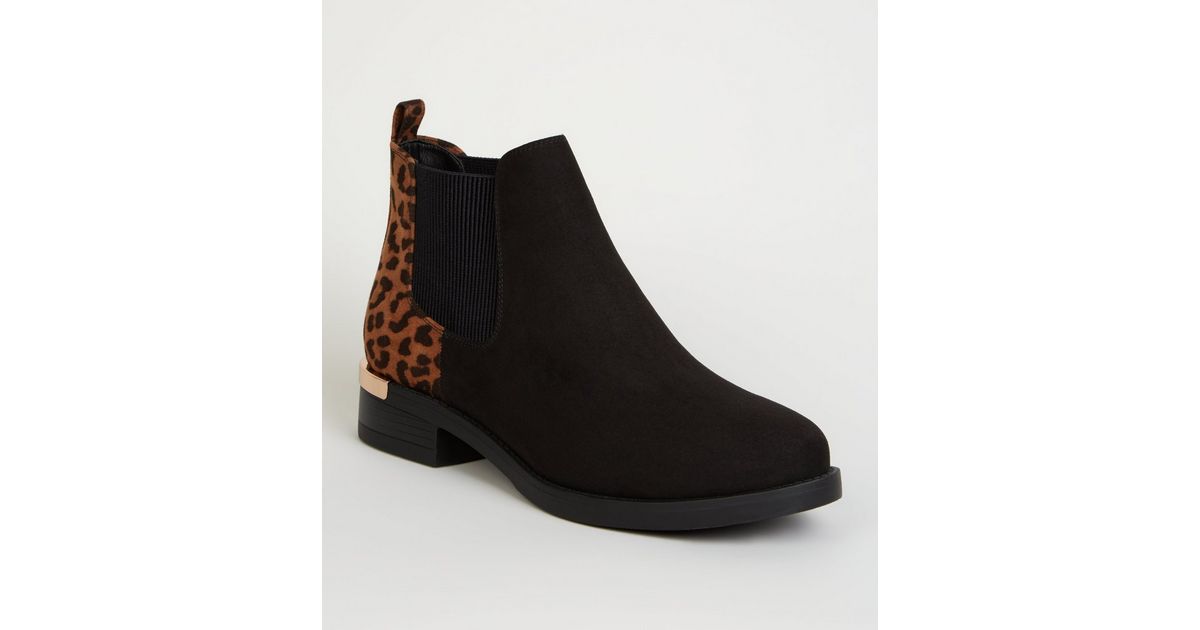 popa chelsea boot leopard black