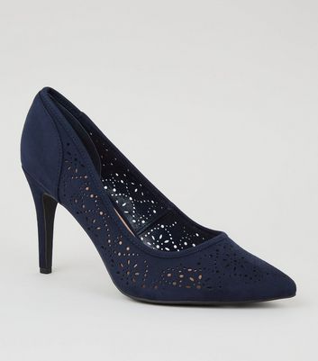 new look navy court shoes