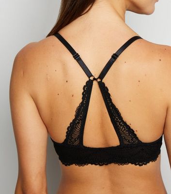 black lace push up bralette