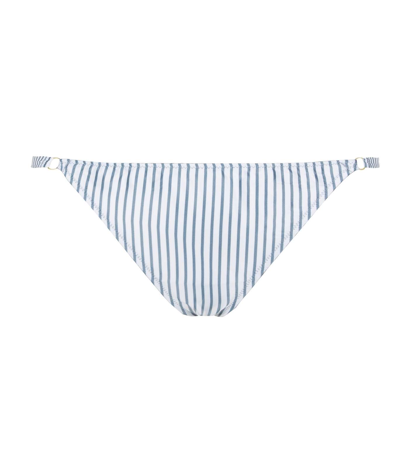 Pale Blue Stripe Satin Thong Image 3