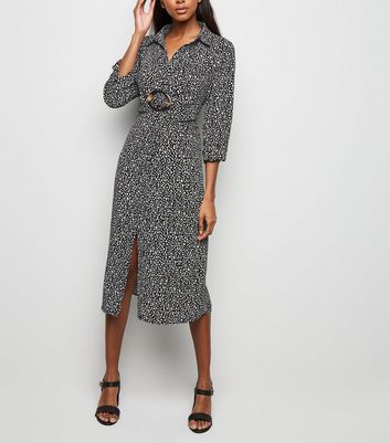 Blue Vanilla Black Leopard Print Buckle Dress New Look shop for Blue Vanilla Black Leopard Print Buckle Dress New Look at Shopo