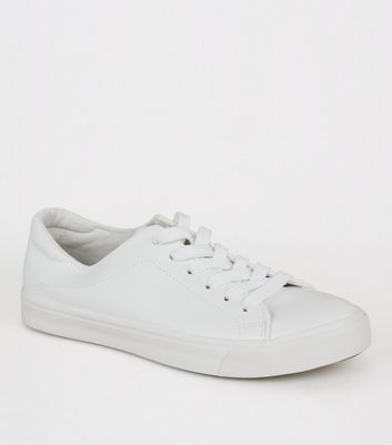 leather look plimsolls