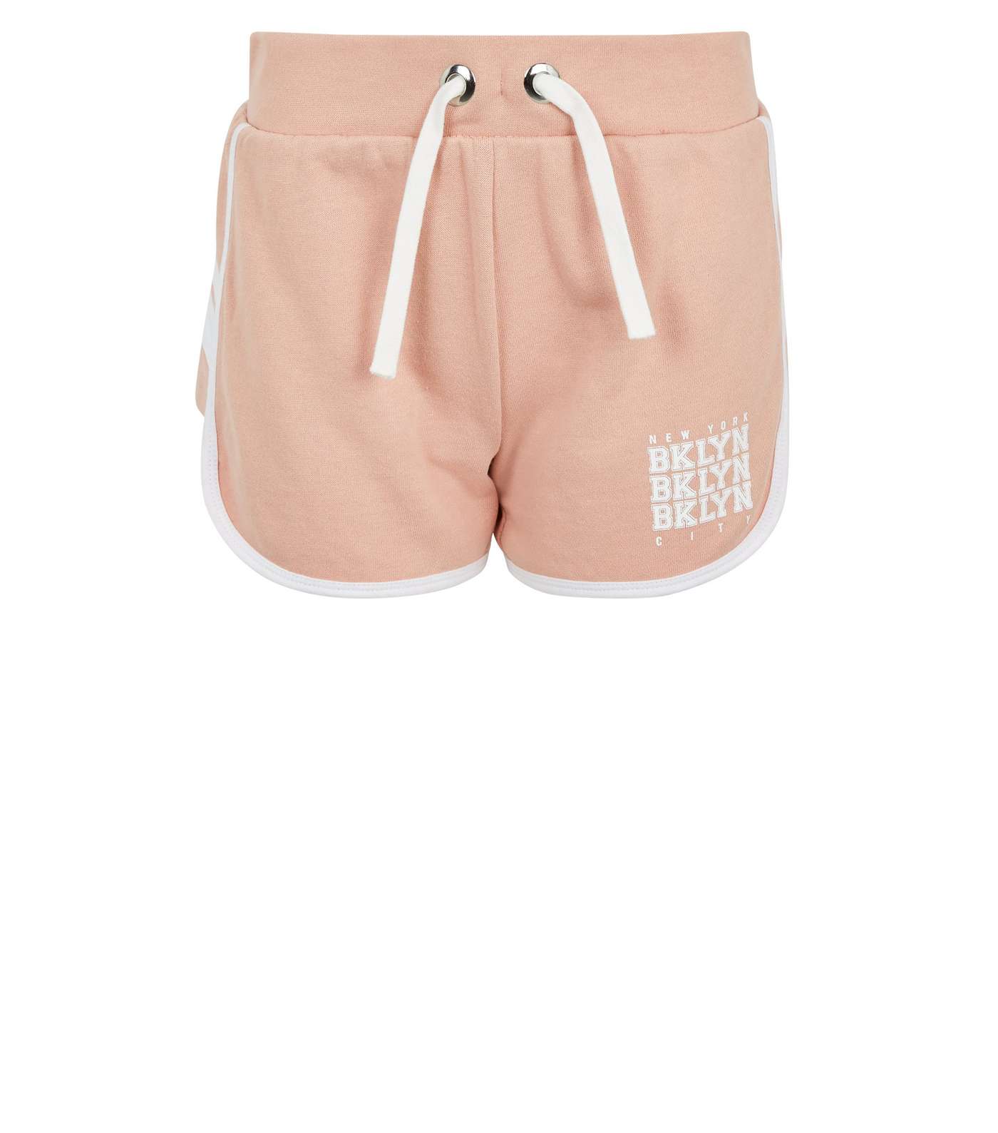 Girls Pale Pink Brooklyn Jersey Shorts Image 4