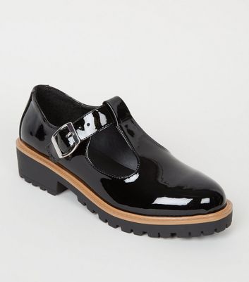 black patent t bar shoes ladies