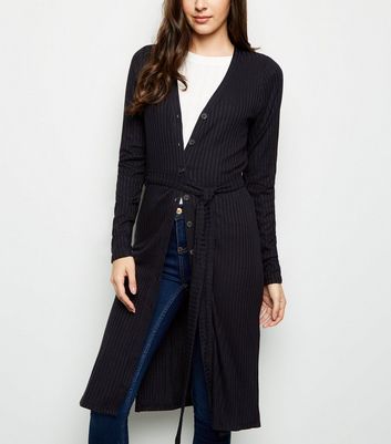 black midi cardigan