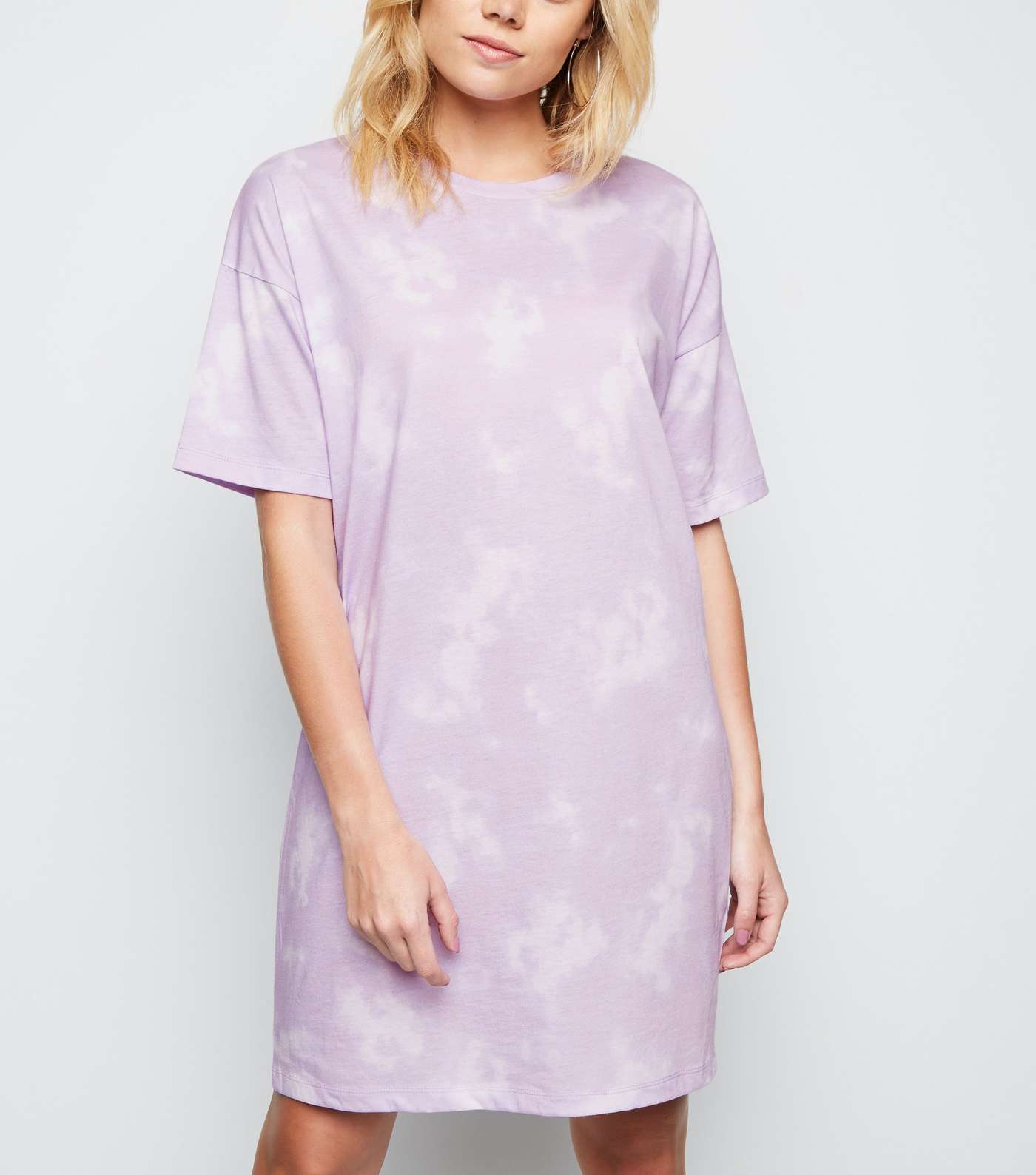 Purple Tie Dye Jersey T-Shirt Dress 