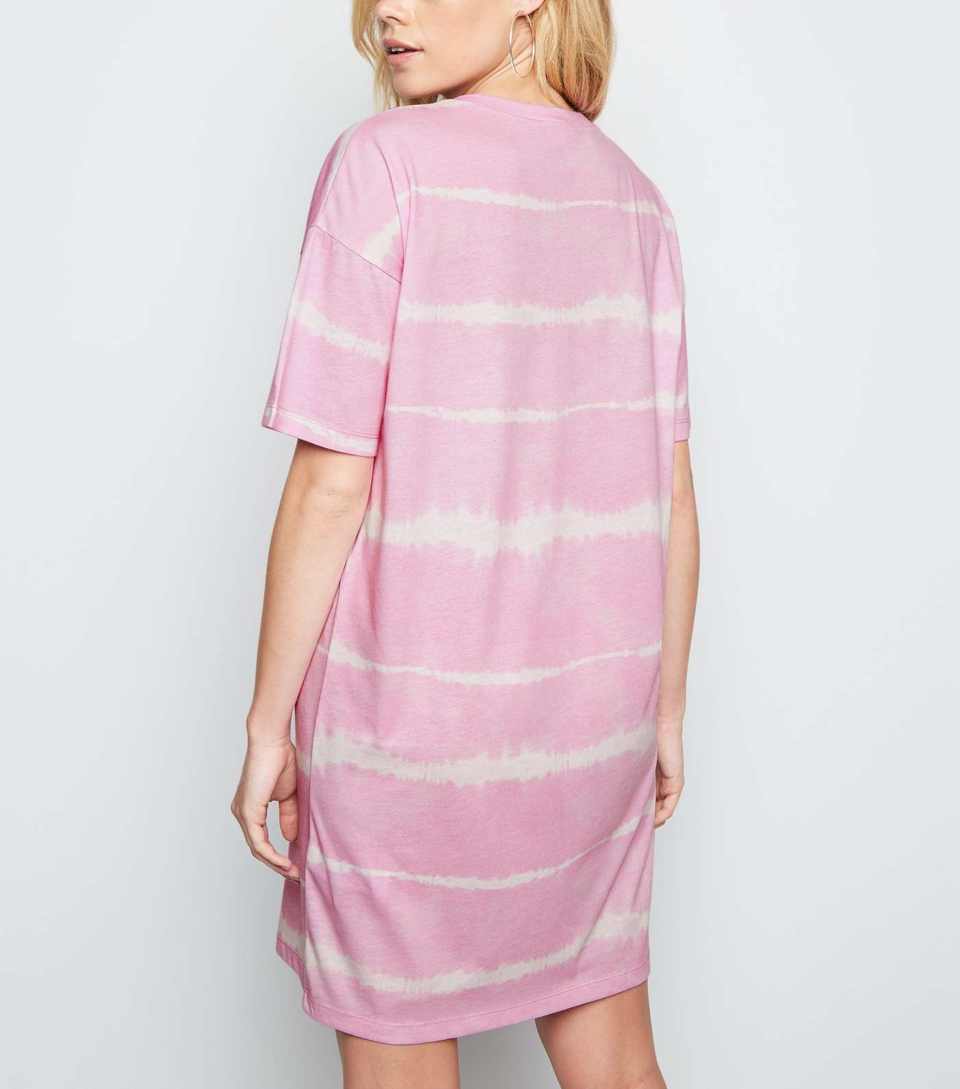 Pink Tie Dye Jersey T-Shirt Dress  Image 5
