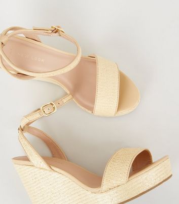 baskets blanches compensées