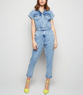 new look boiler suit denim