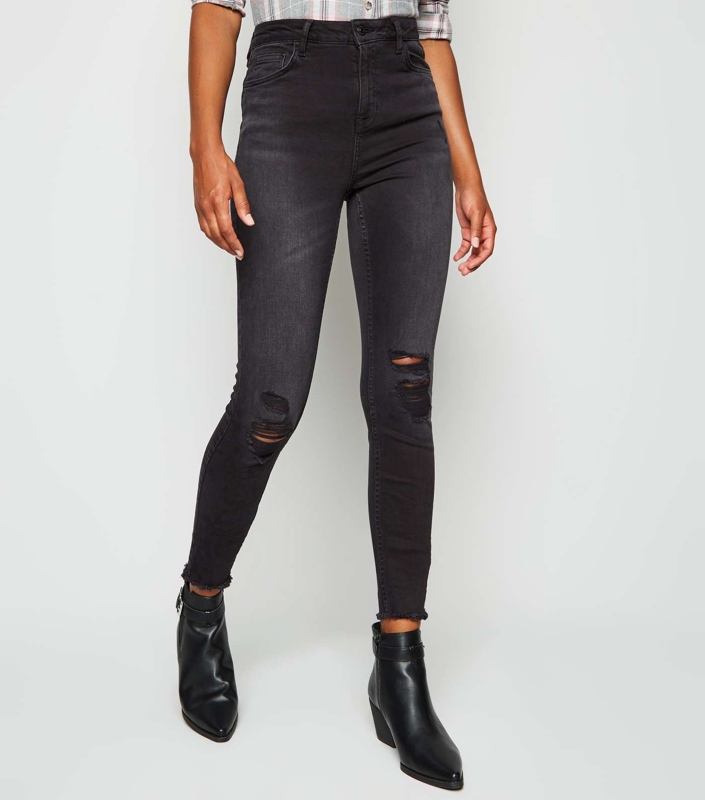 Tall Black 'Lift & Shape' Skinny Jeans Image 2