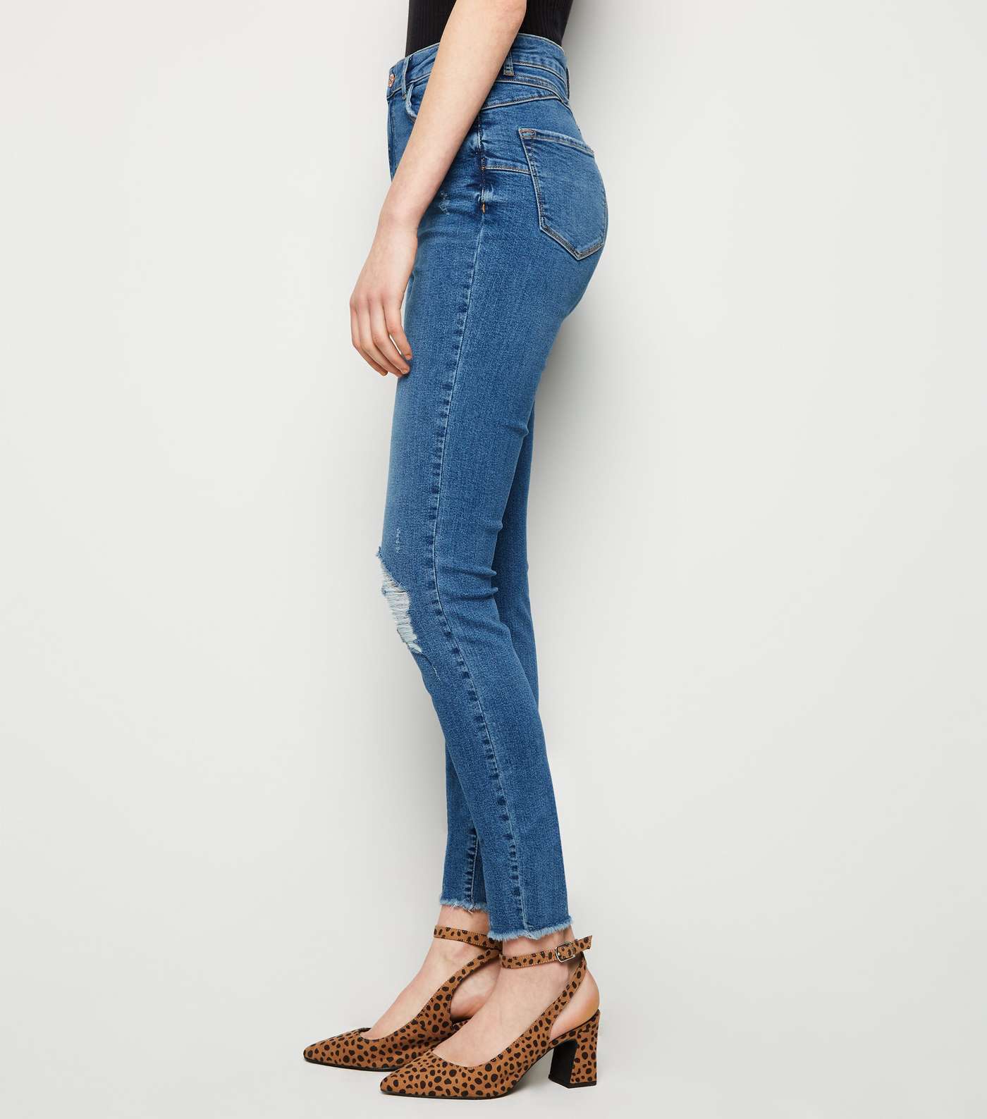 Tall Blue 'Lift & Shape' Skinny Jeans Image 3
