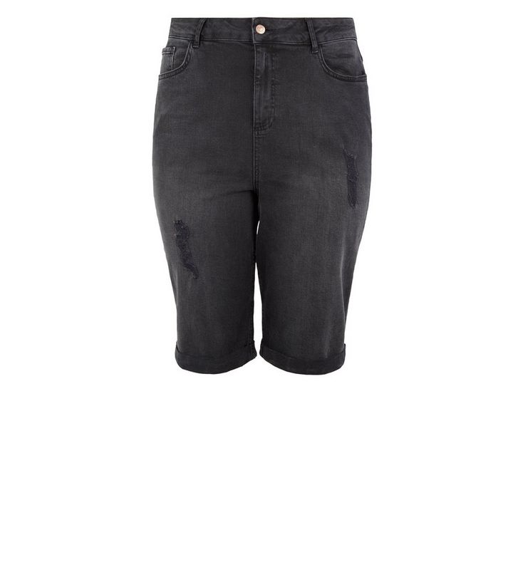 Black Ripped Knee Shorts | vlr.eng.br