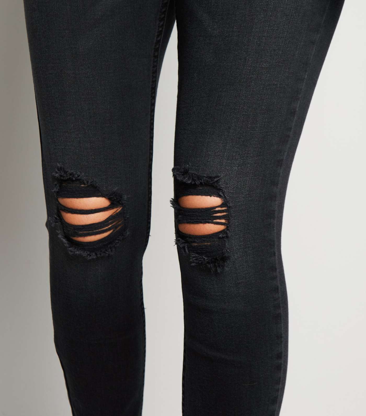 Petite Black 'Lift & Shape' High Rise Ripped Jeans Image 6