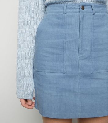 Light blue corduroy skirt hotsell