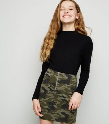 Camouflage hotsell skirt zip