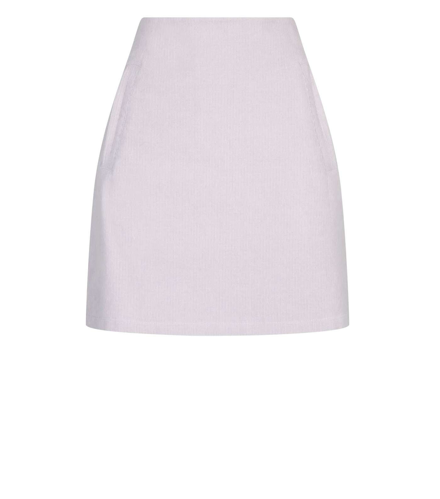 Lilac Corduroy High Waist Mini Skirt Image 4