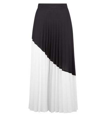 new look white pleated skirt