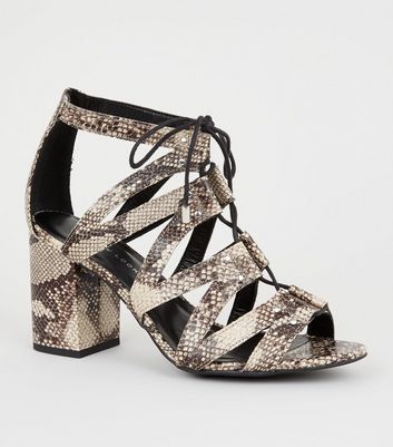 new look bling block heel sandal