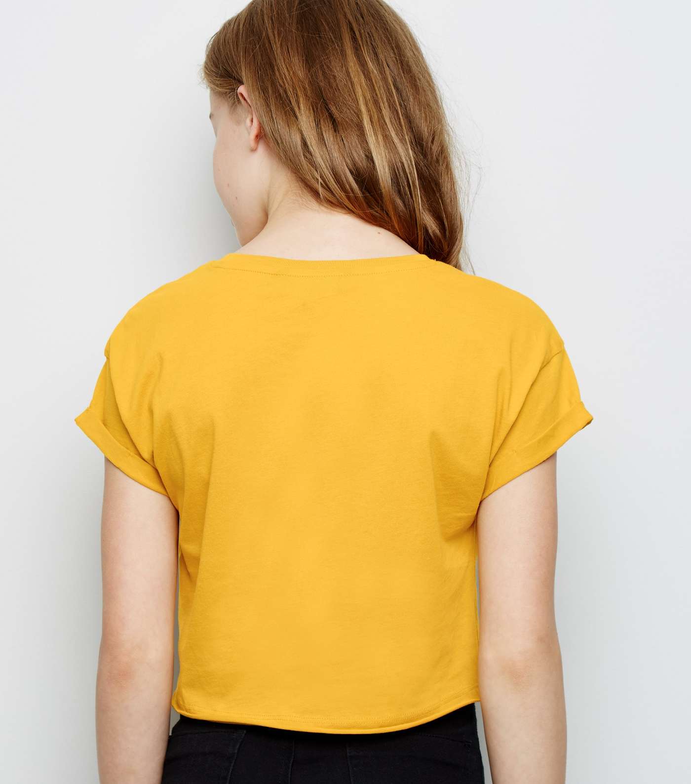 Girls Mustard Don't Bother Slogan T-Shirt Image 5