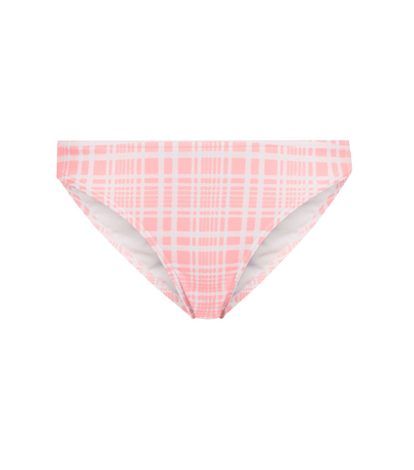 Pink Neon Check Hipster Bikini Bottoms  Image 4