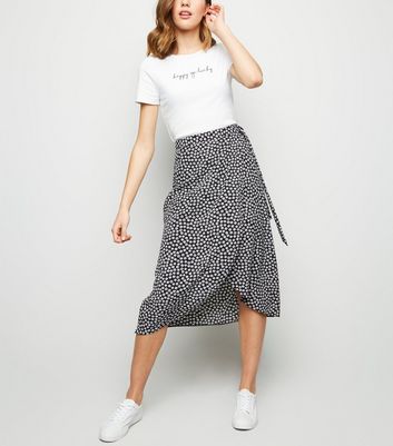 new look floral midi skirt