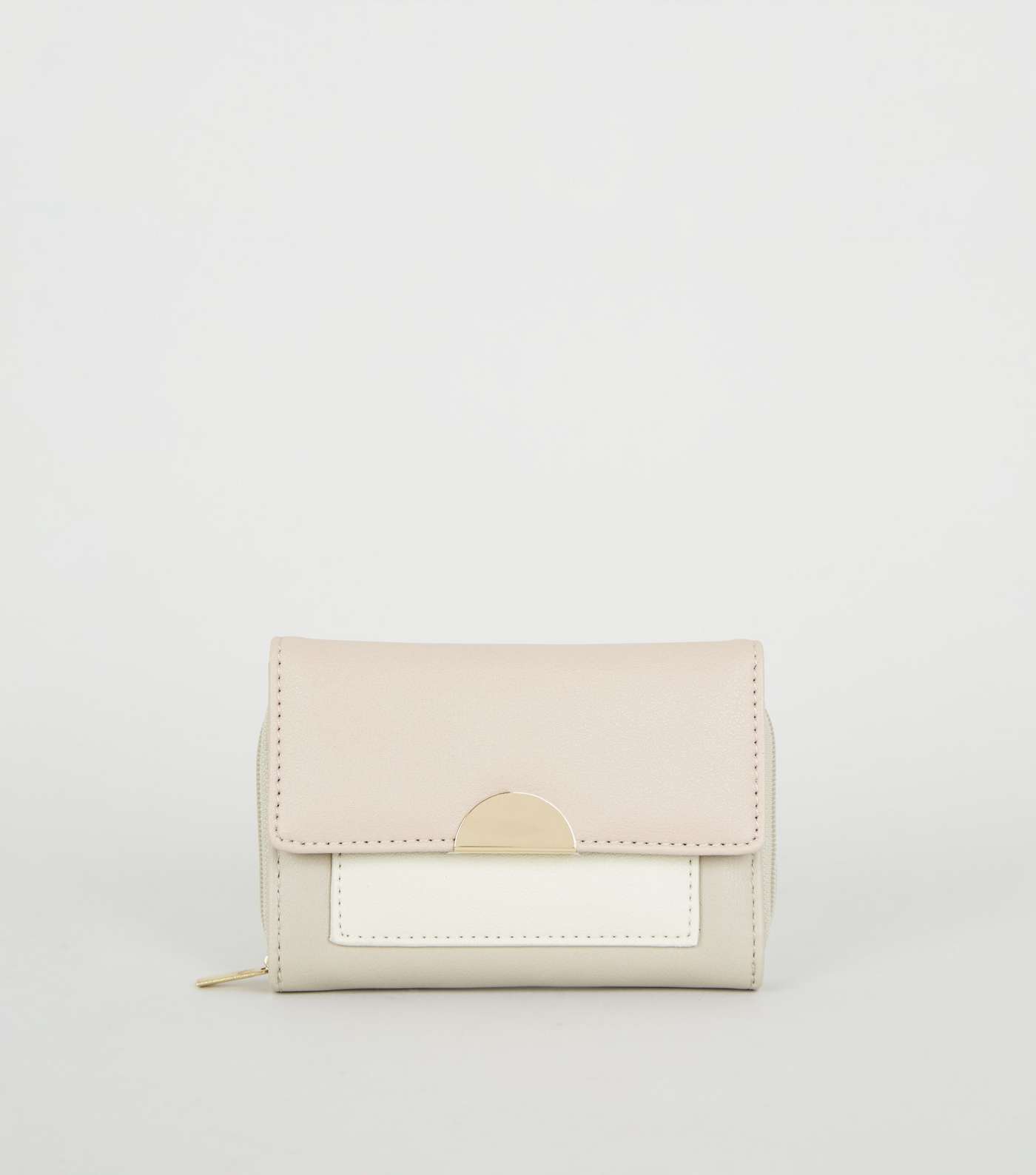Stone Leather-Look Colour Block Small Purse