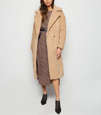floor length teddy coat