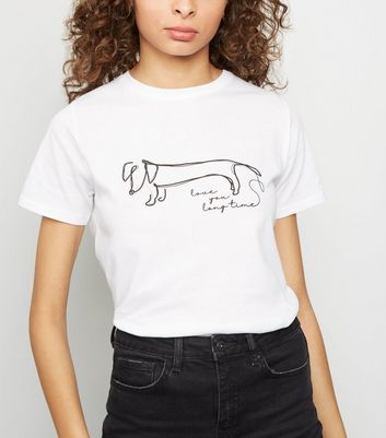 new look dog t shirt