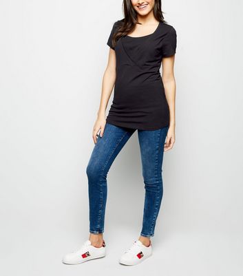 Maternity Black Nursing T-Shirt New Look shop for Maternity Black Nursing T-Shirt New Look at Shopo