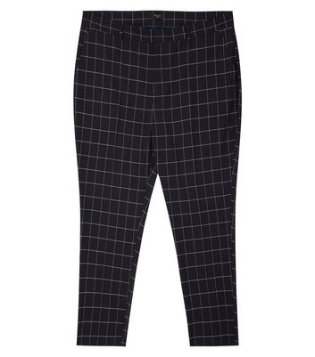 Petite Black Stripe Tie Waist Crop Trousers | New Look