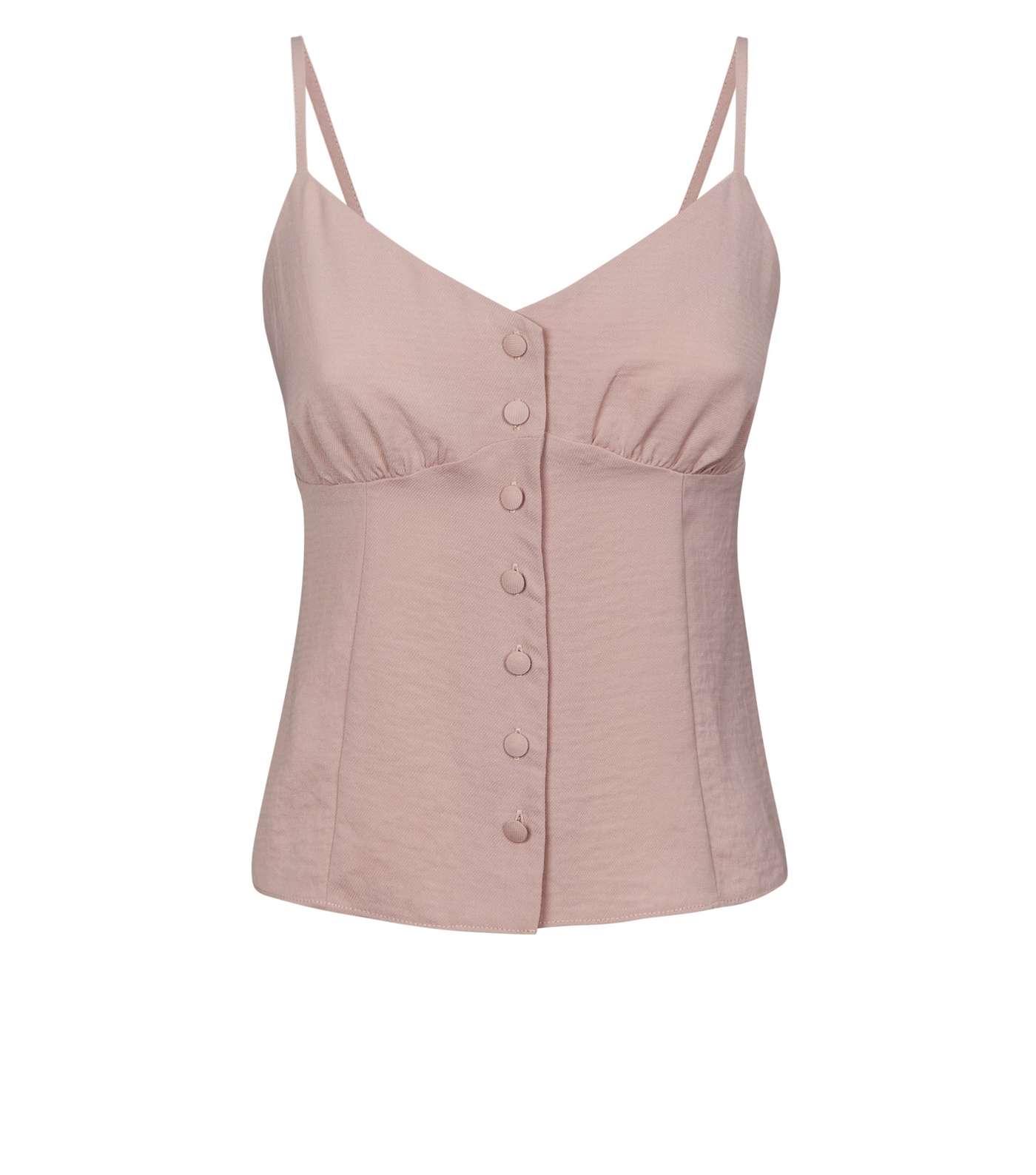 Pale Pink Button Front Cami  Image 4