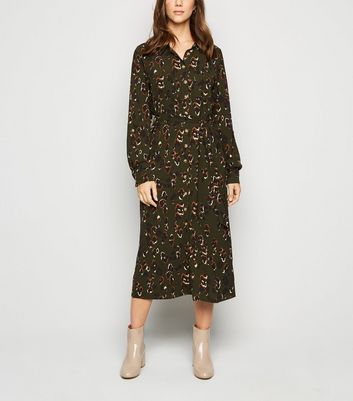 Green Camo Print Midi Shirt Dress New Look shop for Green Camo Print Midi Shirt Dress New Look at Shopo