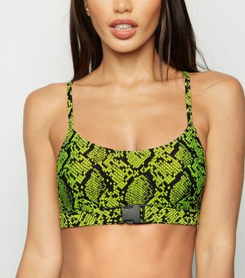 neon snakeskin bikini