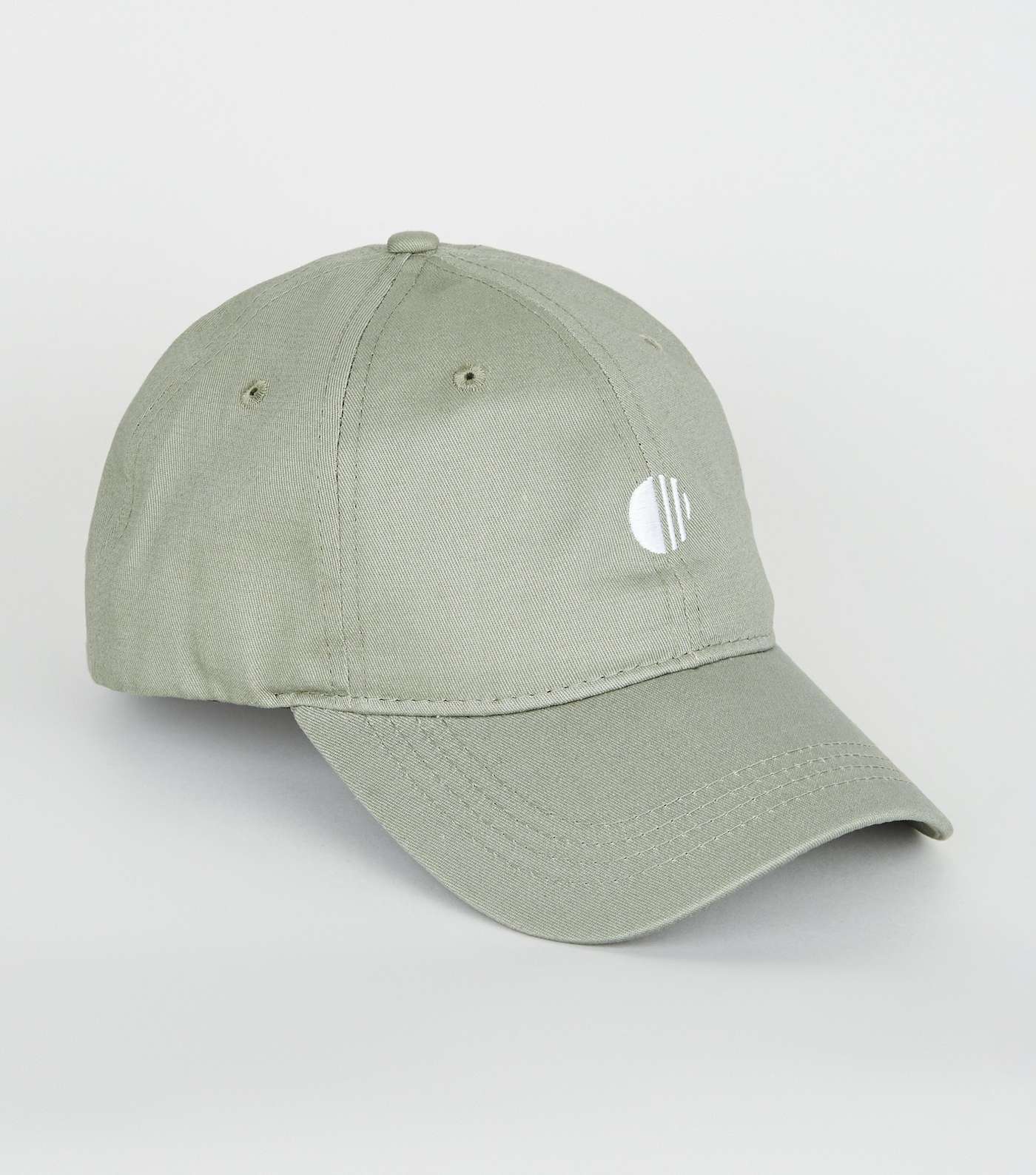 Olive Embroidered Circle 6 Panel Cap