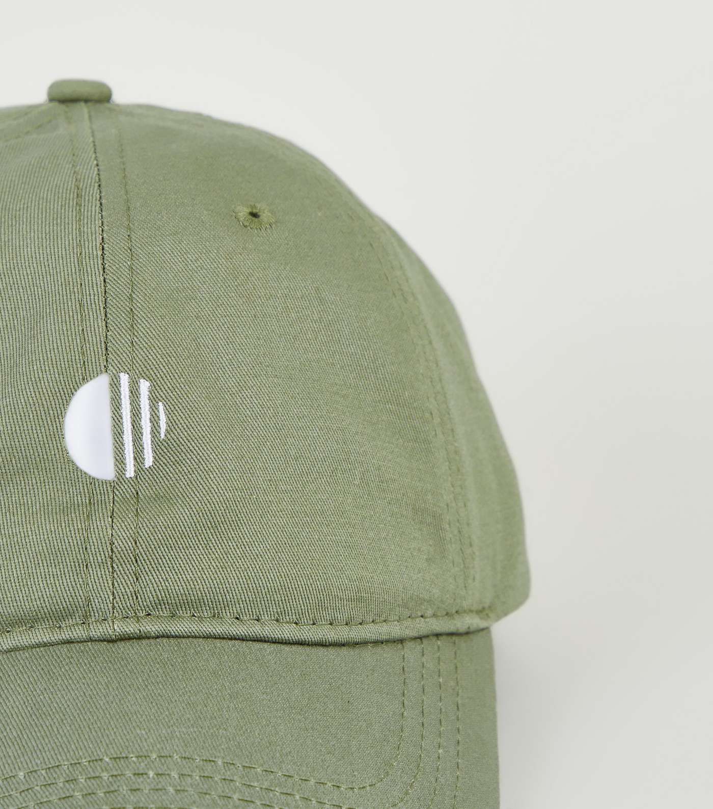 Olive Embroidered Circle 6 Panel Cap Image 3