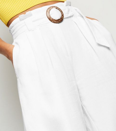 Off-White Linen Look Trousers
