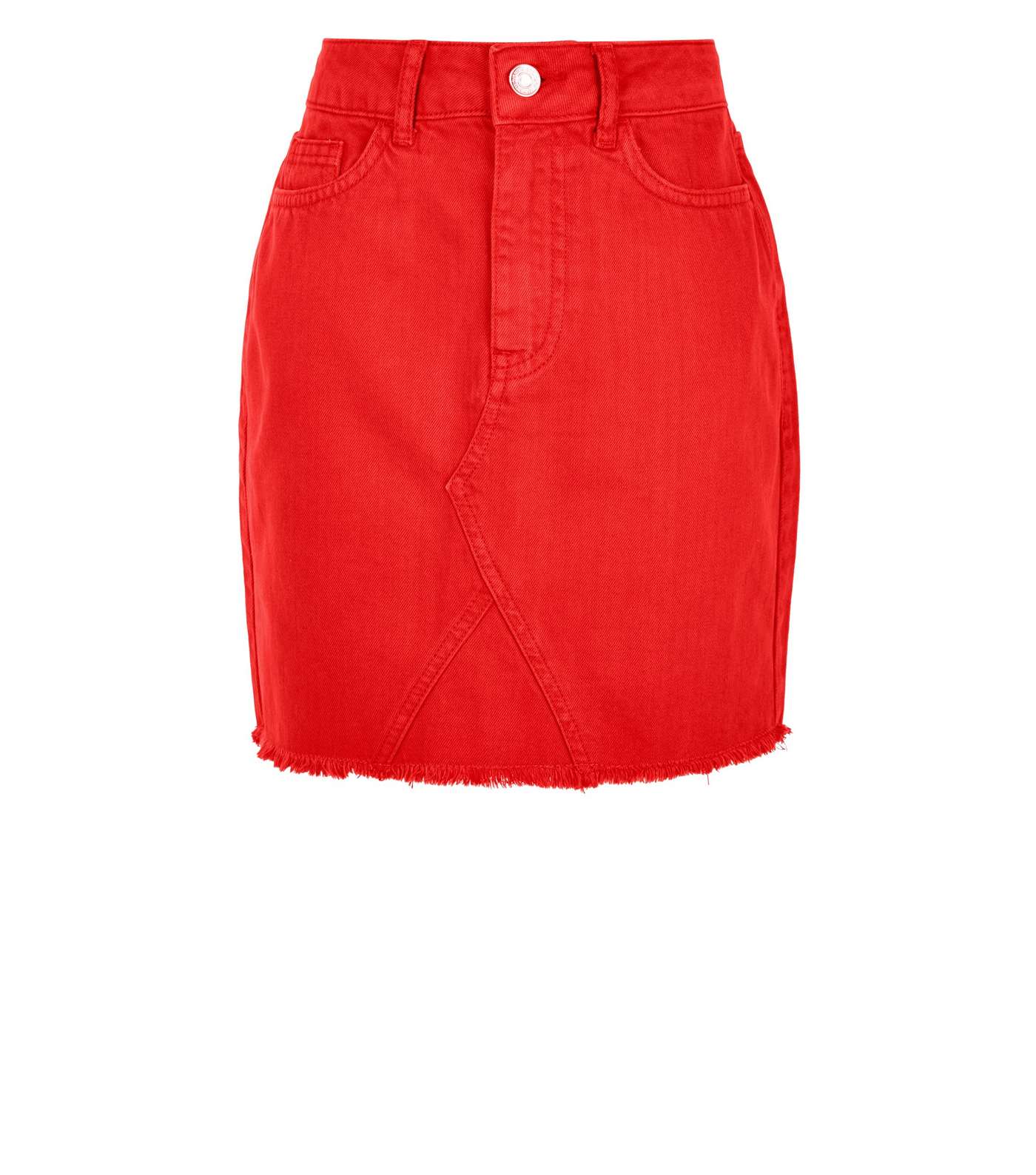 Girls Red Denim Skirt  Image 4