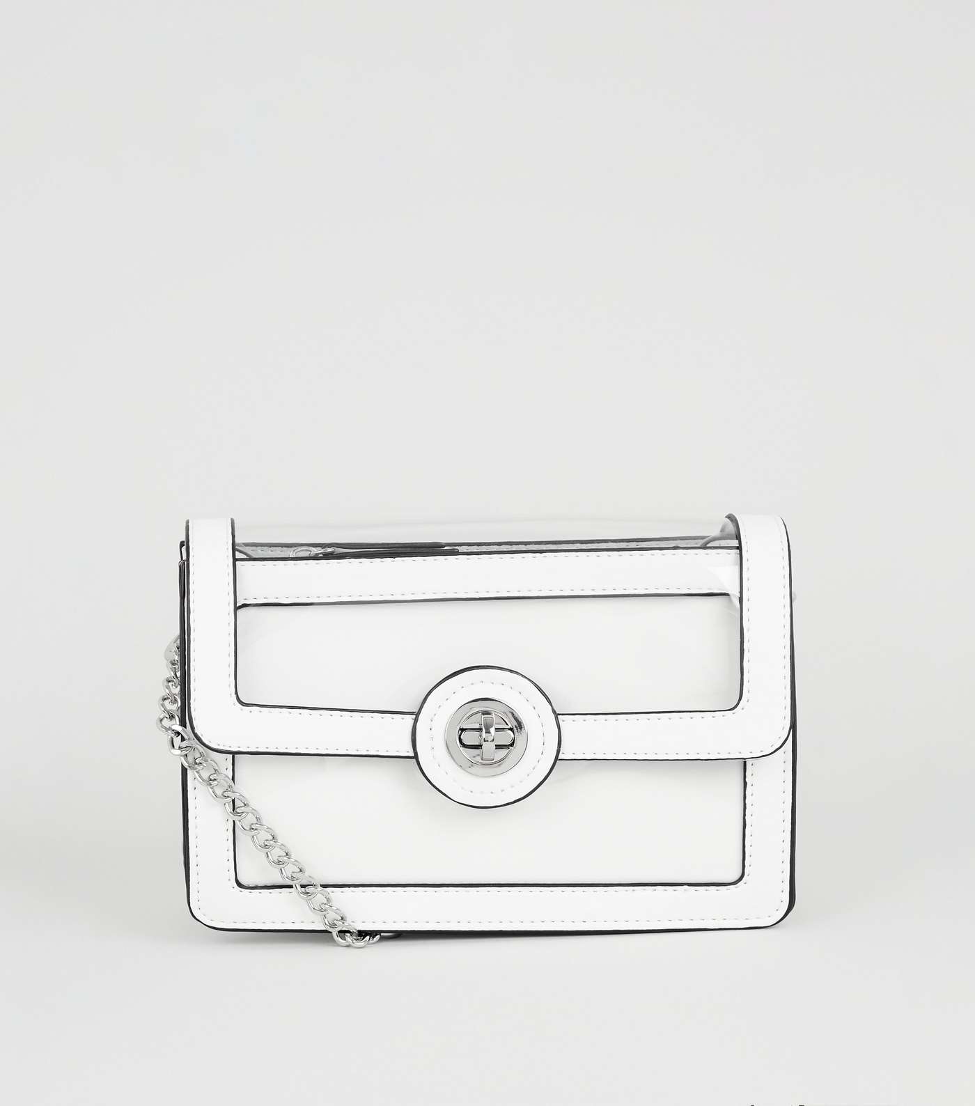 White and Clear Cross Body Bag
