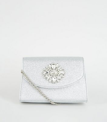 silver bag new look